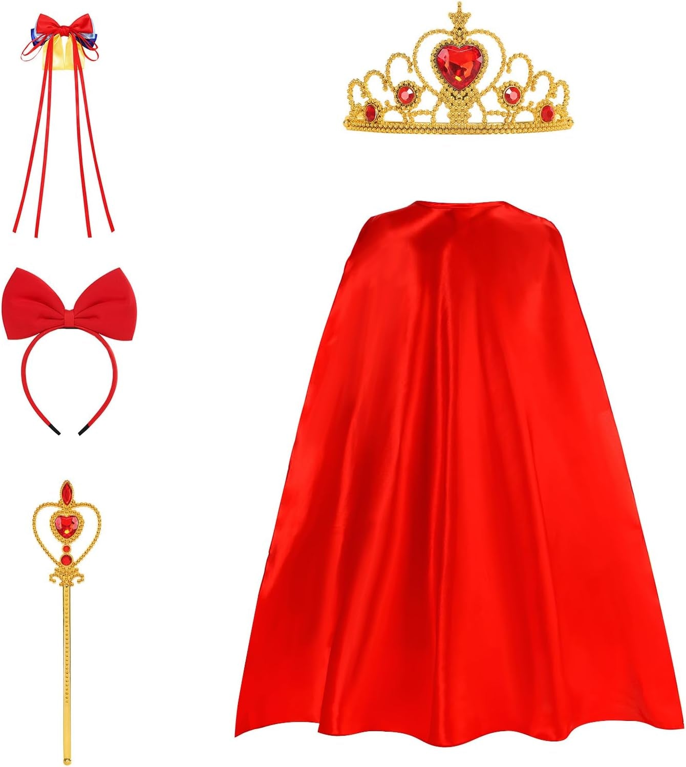 Princess Costume for Girls Dresses Kids Outfit for Halloween Cosplay with Accessories