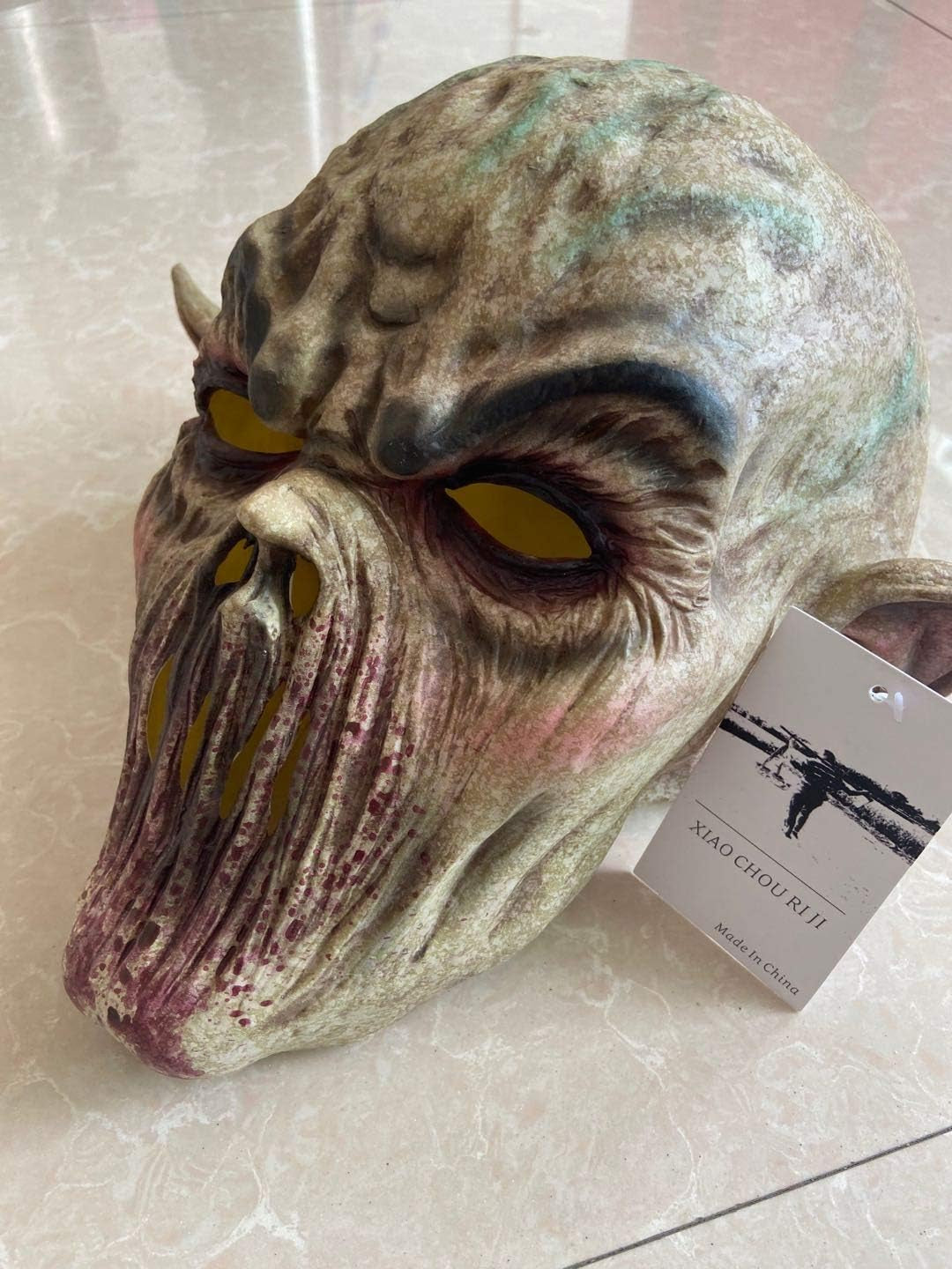 Evil Cosplay Scary Halloween Costume Party Props Bloody Orc Zombie Fork Monster Mask Alien Demon Killer Horror Adult Mask