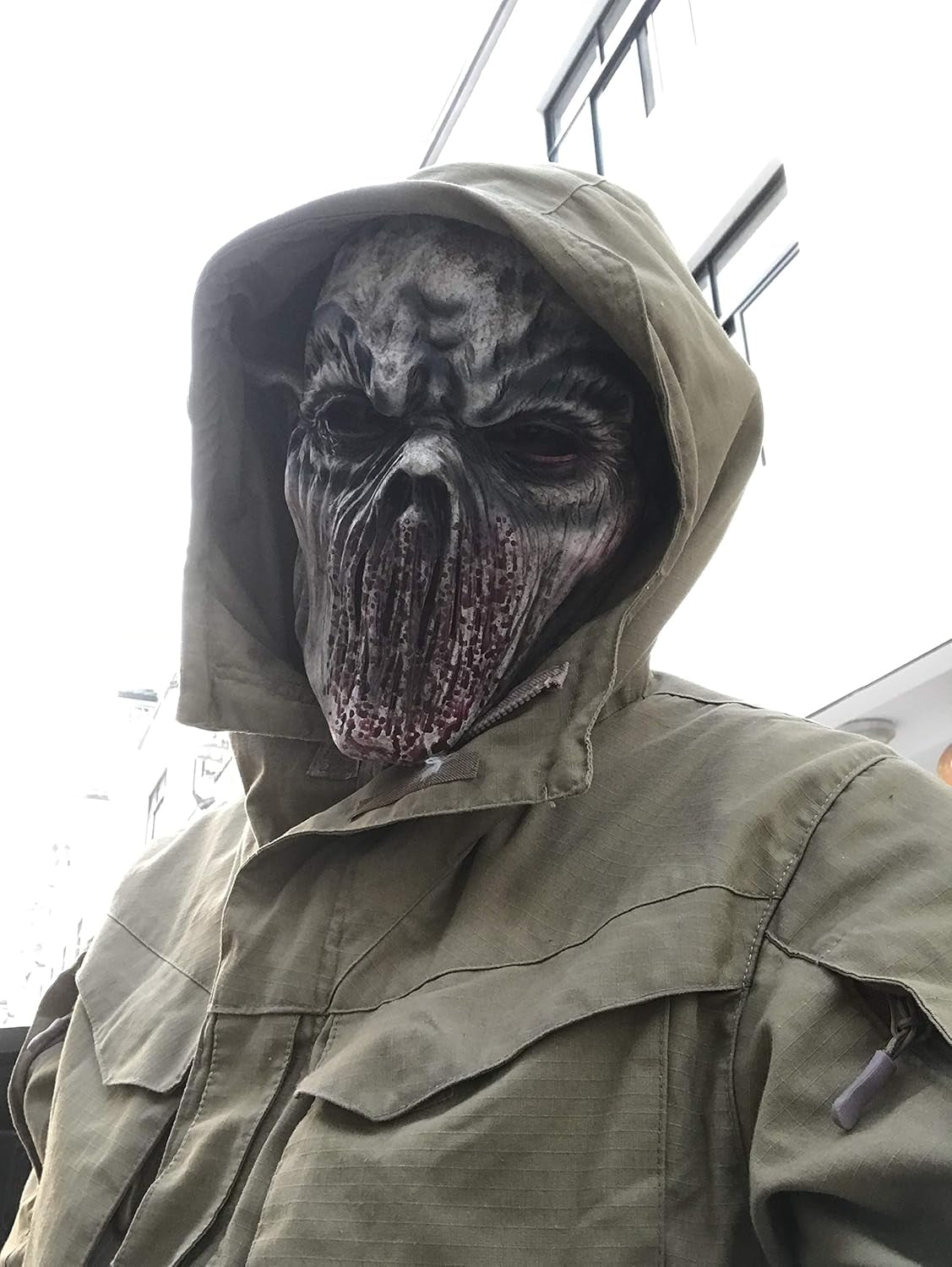 Evil Cosplay Scary Halloween Costume Party Props Bloody Orc Zombie Fork Monster Mask Alien Demon Killer Horror Adult Mask