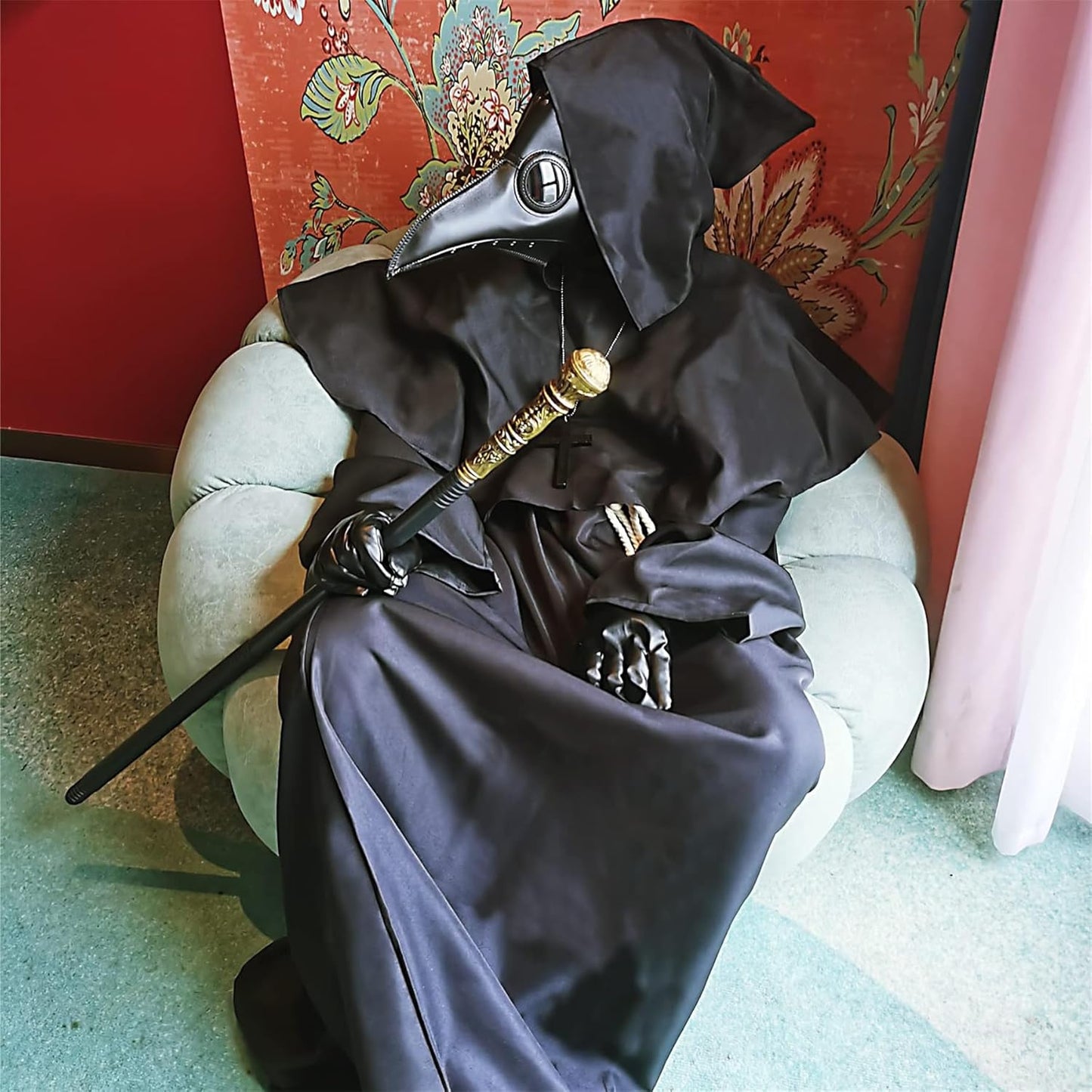 Plague Doctor Costumes,Plague Doctor Mask,Halloween Costumes Cosplay for Men Women Teenagers