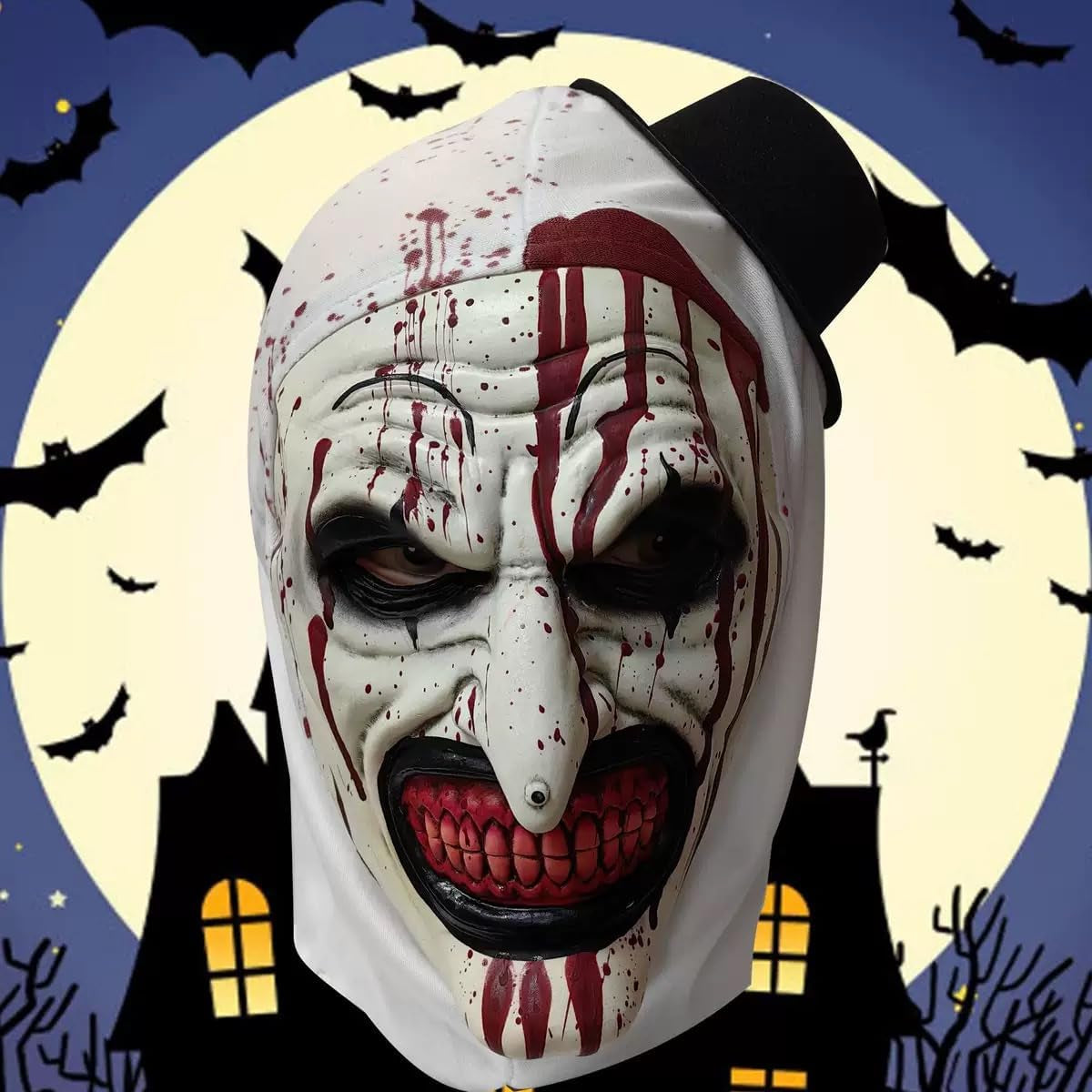 Terrifying Scary Clown Mask,Joker Mask,Halloween Horror Role-Playing, Latex Masks, Fun Horror Mask, Halloween Mask Perfect for Halloween Disguise Partie