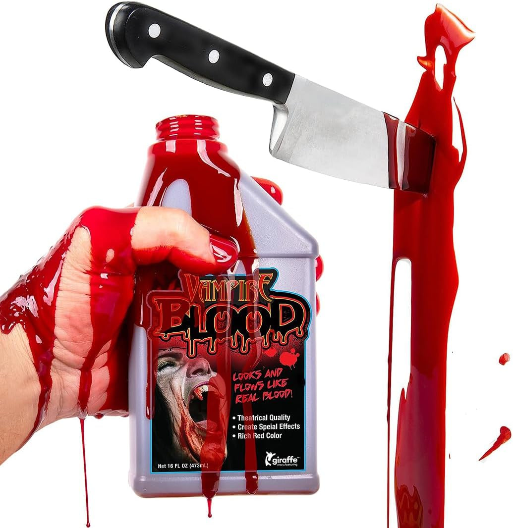Fake Blood for Halloween, Special Effects Makeup, True Blood Color, 15.95 Oz, Package May Vary