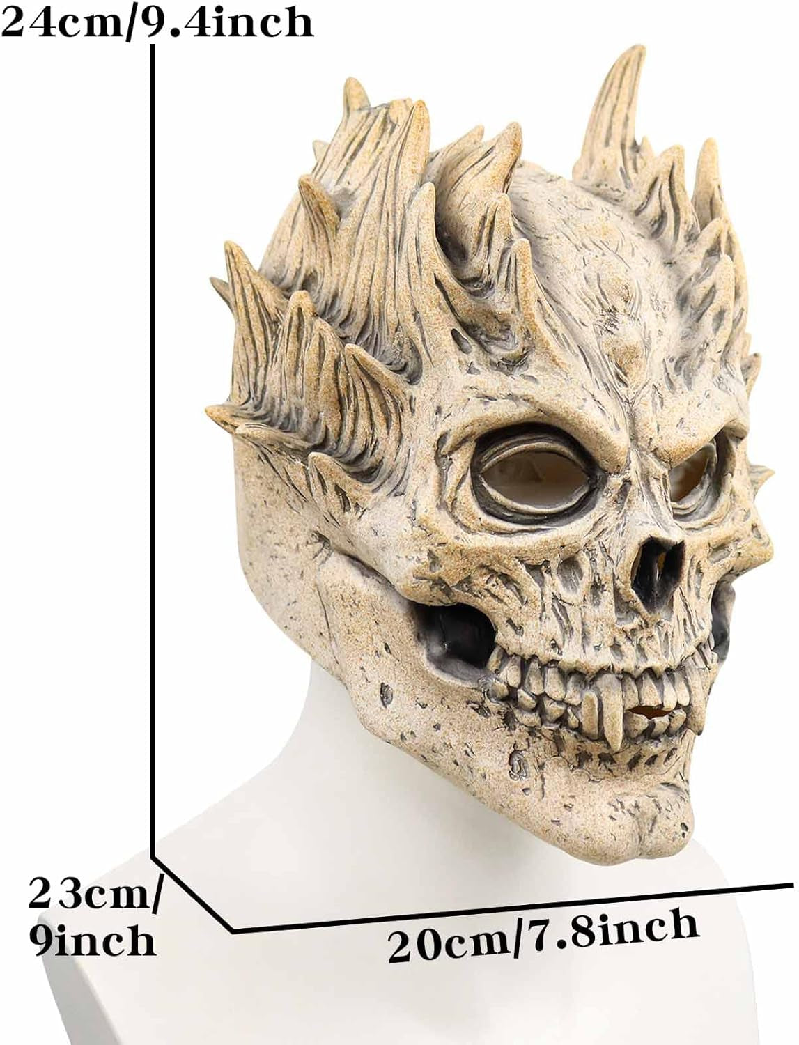Full Head Skull Mask, Skeleton Mask Formen & Women - Deluxe Latex Helmet Cosplay Party Props