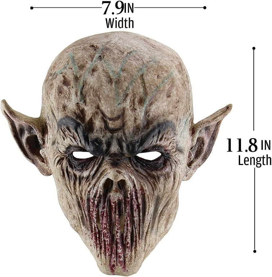 Evil Cosplay Scary Halloween Costume Party Props Bloody Orc Zombie Fork Monster Mask Alien Demon Killer Horror Adult Mask