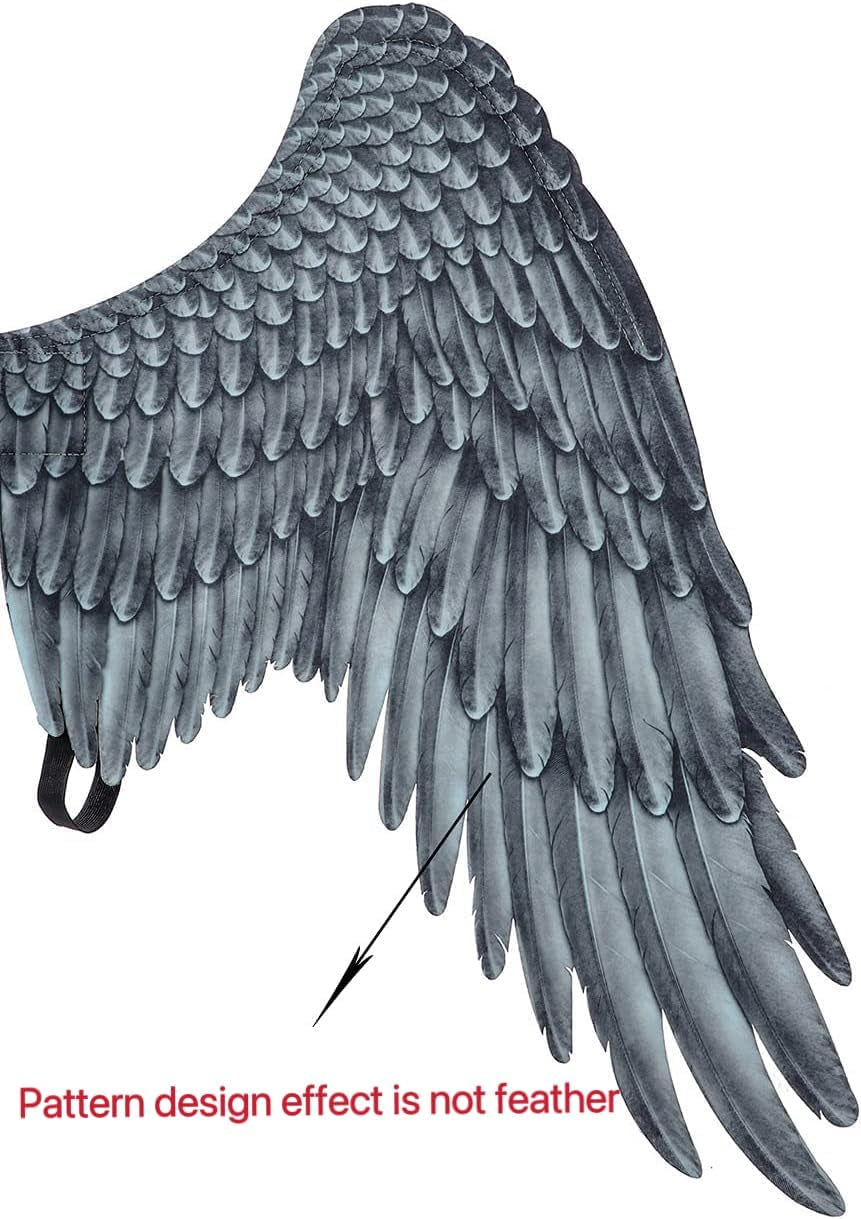 Non-Woven Fabric Festive Party Angel Wings Suitable for Men and Women Decorative Wings (Black)