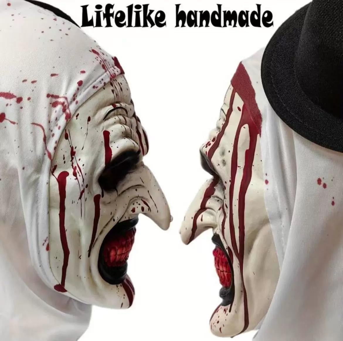 Terrifying Scary Clown Mask,Joker Mask,Halloween Horror Role-Playing, Latex Masks, Fun Horror Mask, Halloween Mask Perfect for Halloween Disguise Partie