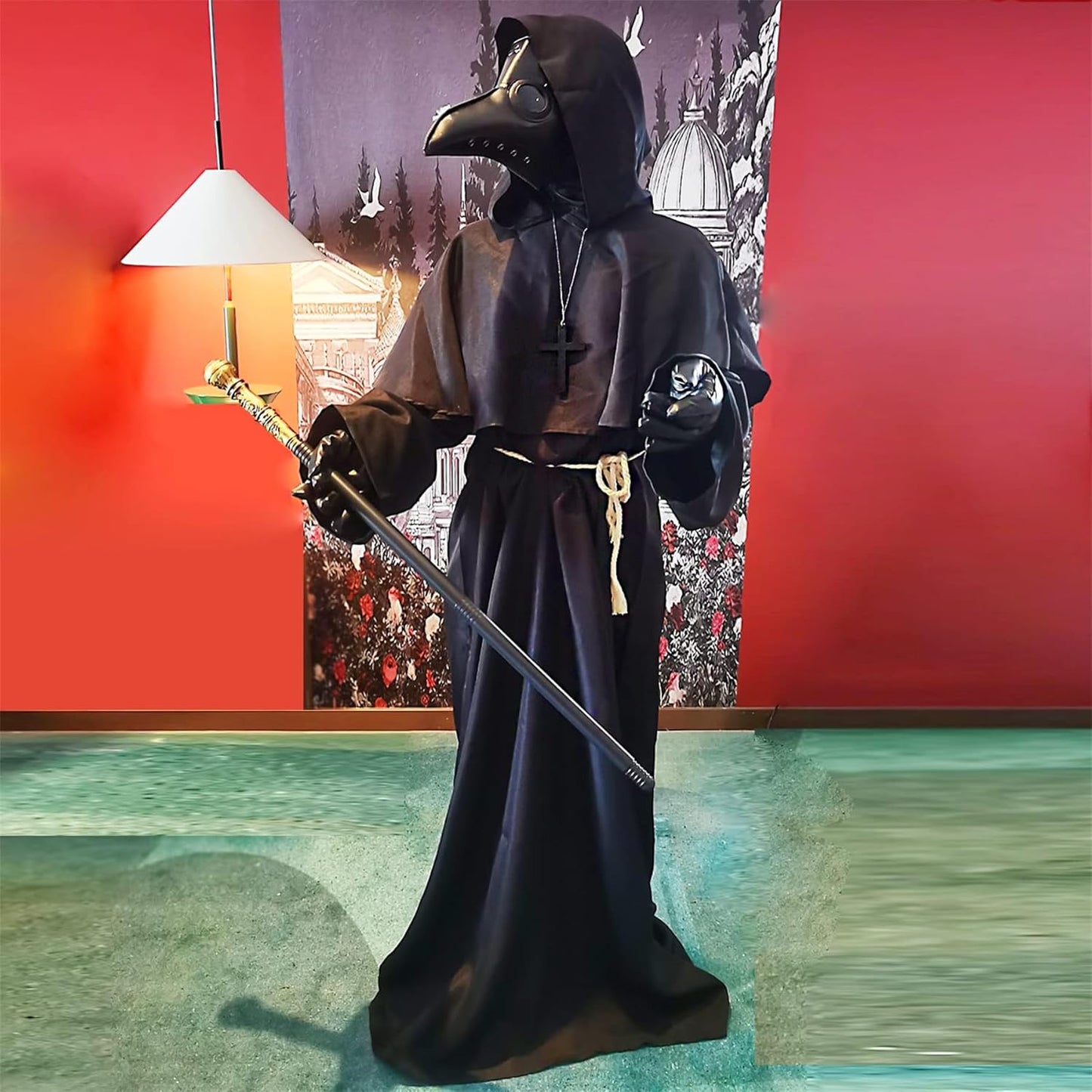Plague Doctor Costumes,Plague Doctor Mask,Halloween Costumes Cosplay for Men Women Teenagers