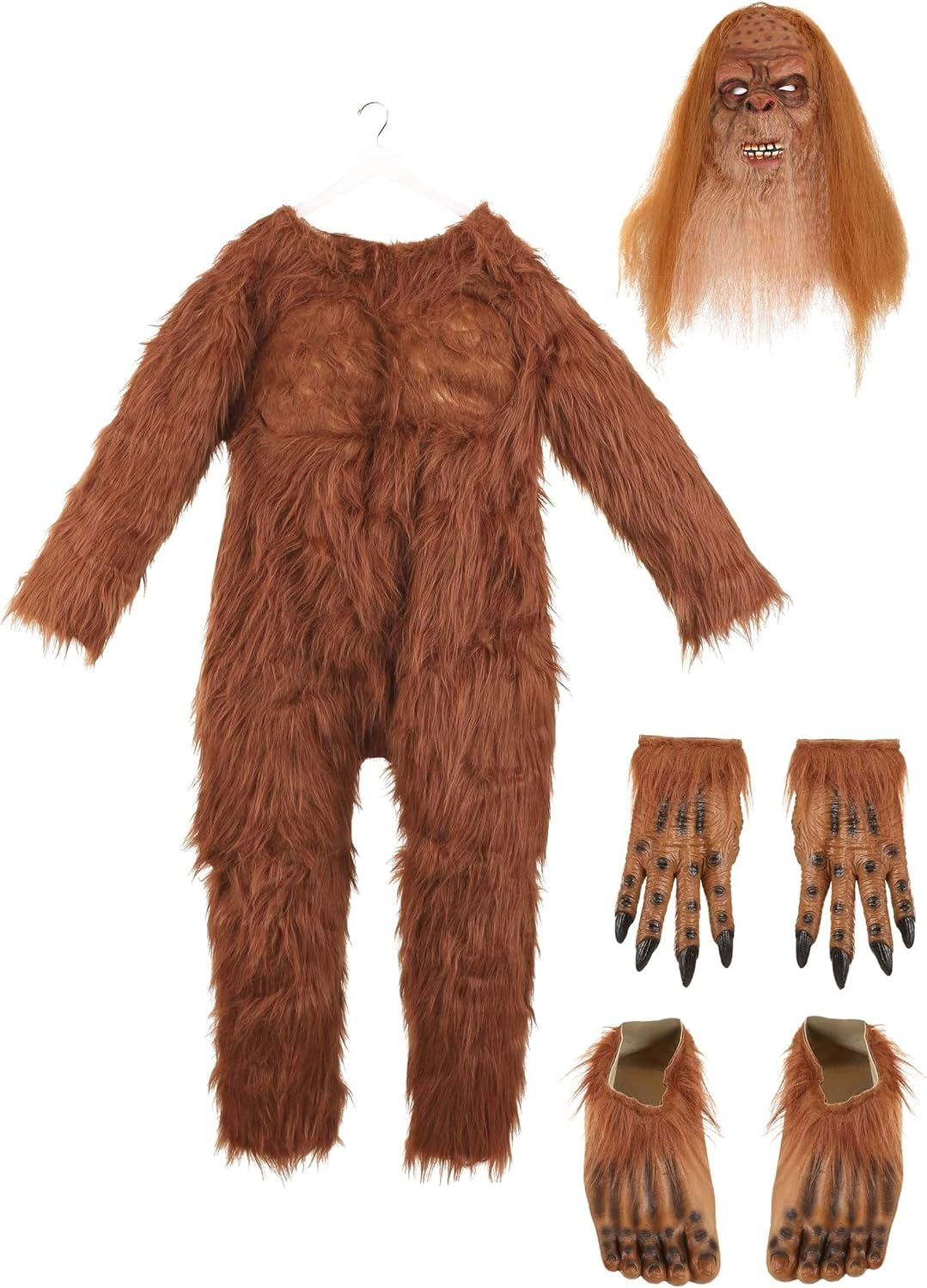 Adult Jack Links Sasquatch Halloween Costume | Bigfoot Mascot Complete Outfit | Officially Licensed