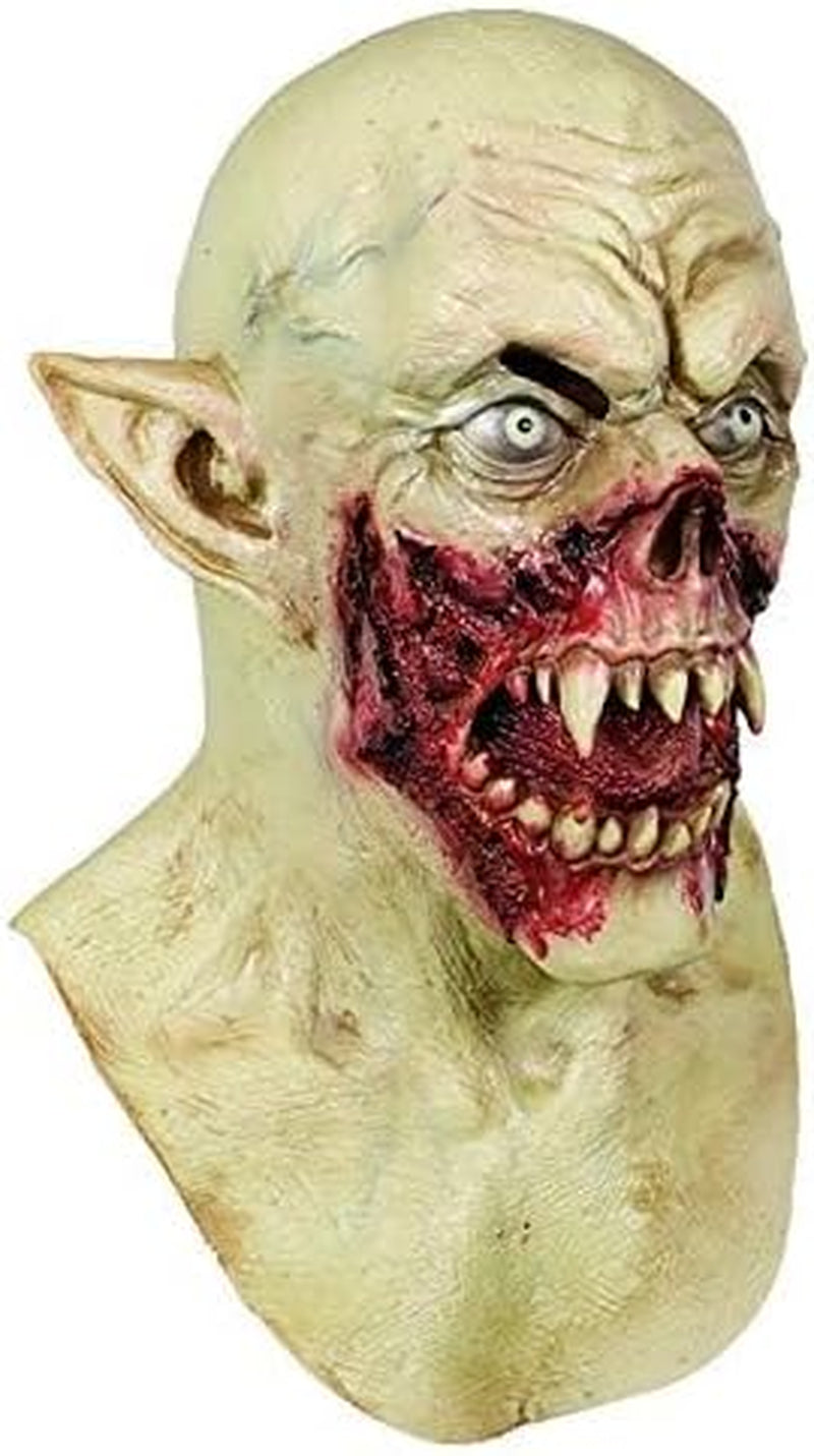 Vampire Mask Zombie Head Mask for Adult, Scary Horror Creepy Demon Monster Mask for Halloween Costume Party.