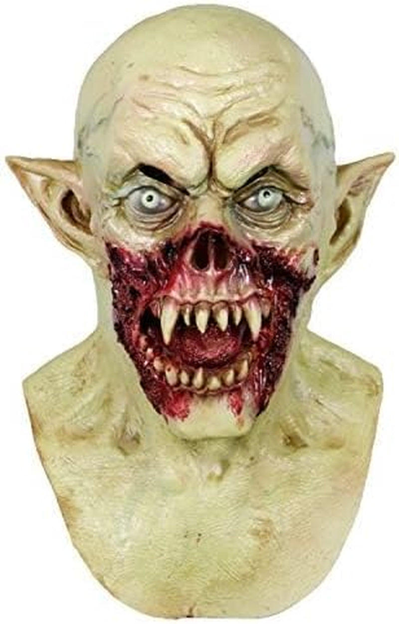 Vampire Mask Zombie Head Mask for Adult, Scary Horror Creepy Demon Monster Mask for Halloween Costume Party.