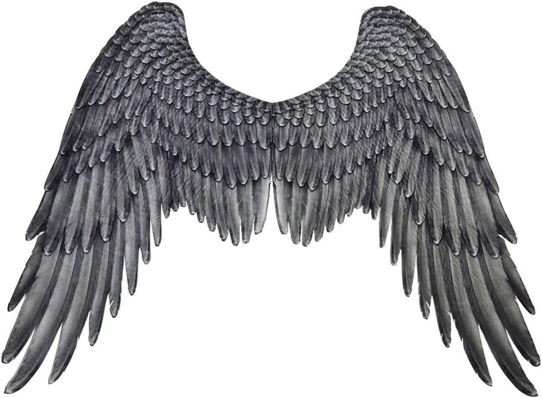 Non-Woven Fabric Festive Party Angel Wings Suitable for Men and Women Decorative Wings (Black)