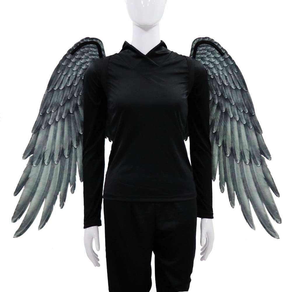 Non-Woven Fabric Festive Party Angel Wings Suitable for Men and Women Decorative Wings (Black)
