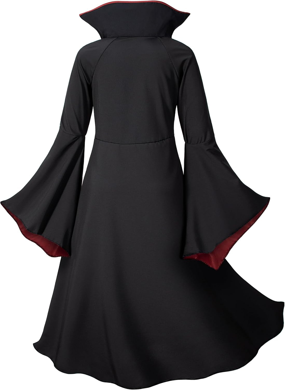 Vampire Costume Set for Girls Halloween Dress up with Vampires Props (Fangs, Wand, Choker) 3-12 Years