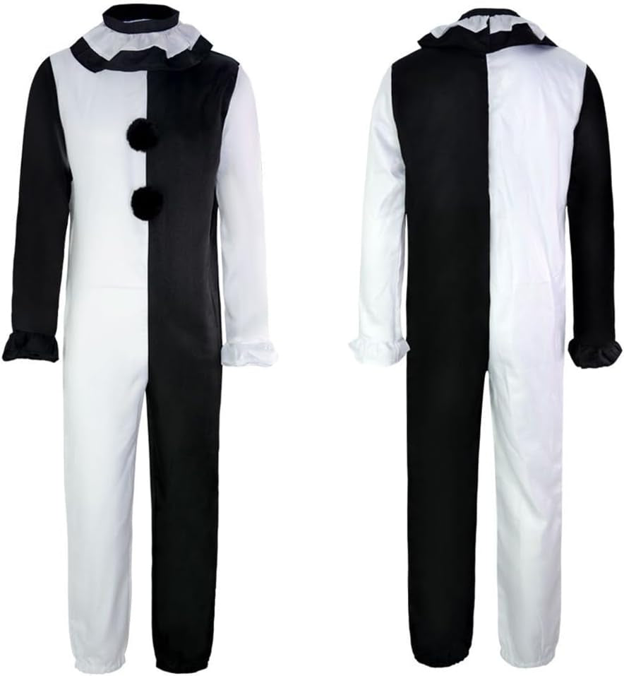 Movie Costume Jumpsuit Movie Outfit Black White Bodysuit Full Set Halloween with Mask