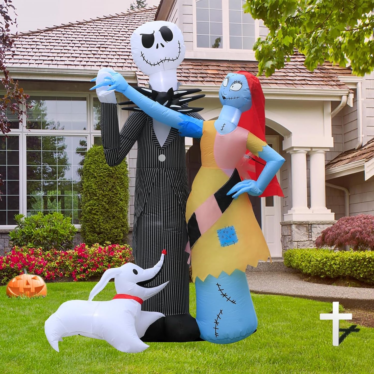 6 Ft Inflatable Halloween Yard Decorations Outdoor - Halloween Skeleton and Dog Blow up Decoration - Built-In - for Halloween Outdoor Lawn Decorations