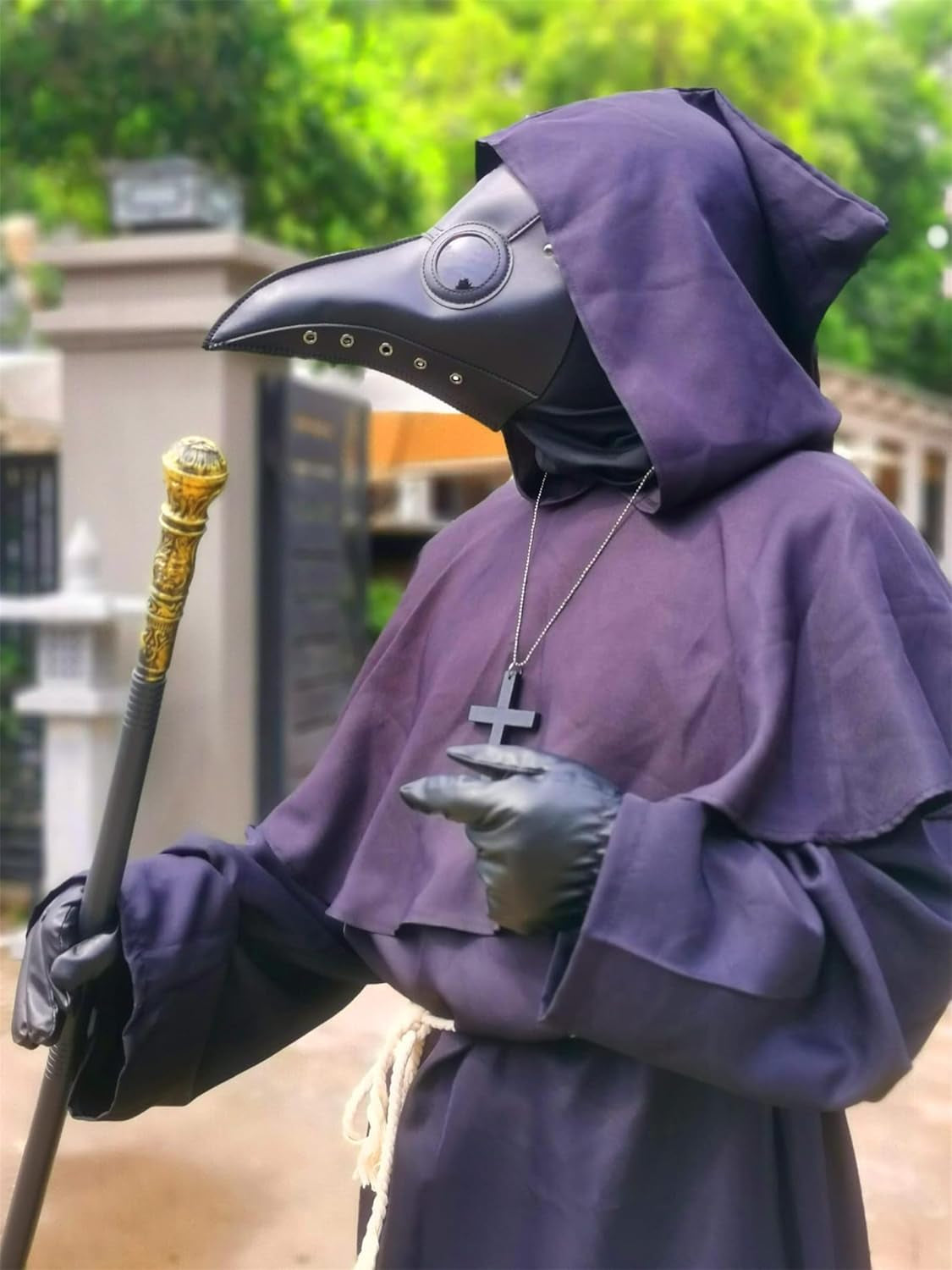 Plague Doctor Costumes,Plague Doctor Mask,Halloween Costumes Cosplay for Men Women Teenagers