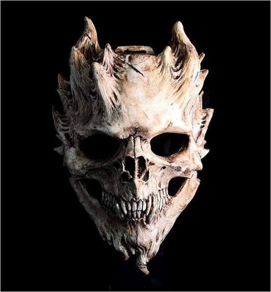Full Head Skull Mask, Skeleton Mask Formen & Women - Deluxe Latex Helmet Cosplay Party Props