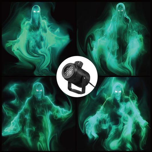 Halloween Projector Hologram Lights for Decoration Outdoor 4 in 1 Halloween Projector Digital Decoration Kit for Holiday Indoor Party Yard Decor(Ghost)