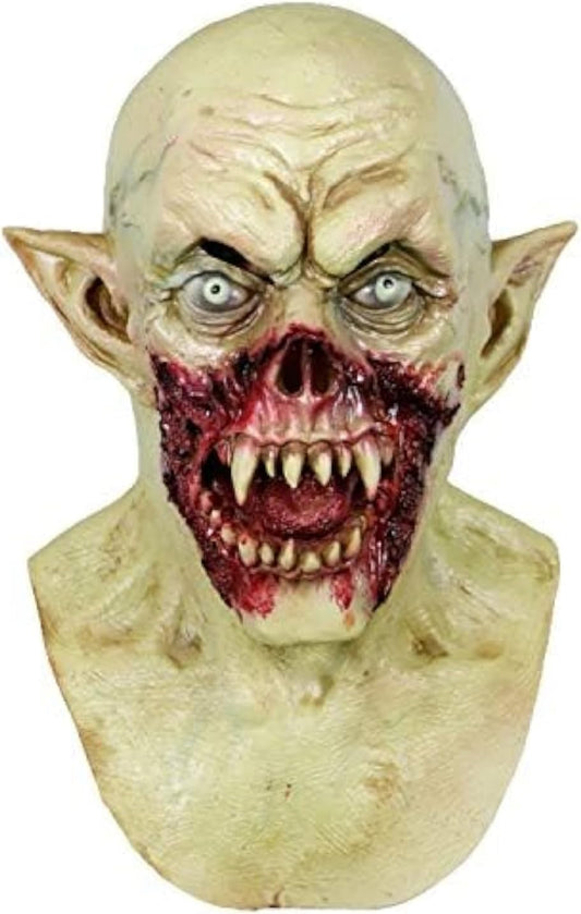 Vampire Mask Zombie Head Mask for Adult, Scary Horror Creepy Demon Monster Mask for Halloween Costume Party.